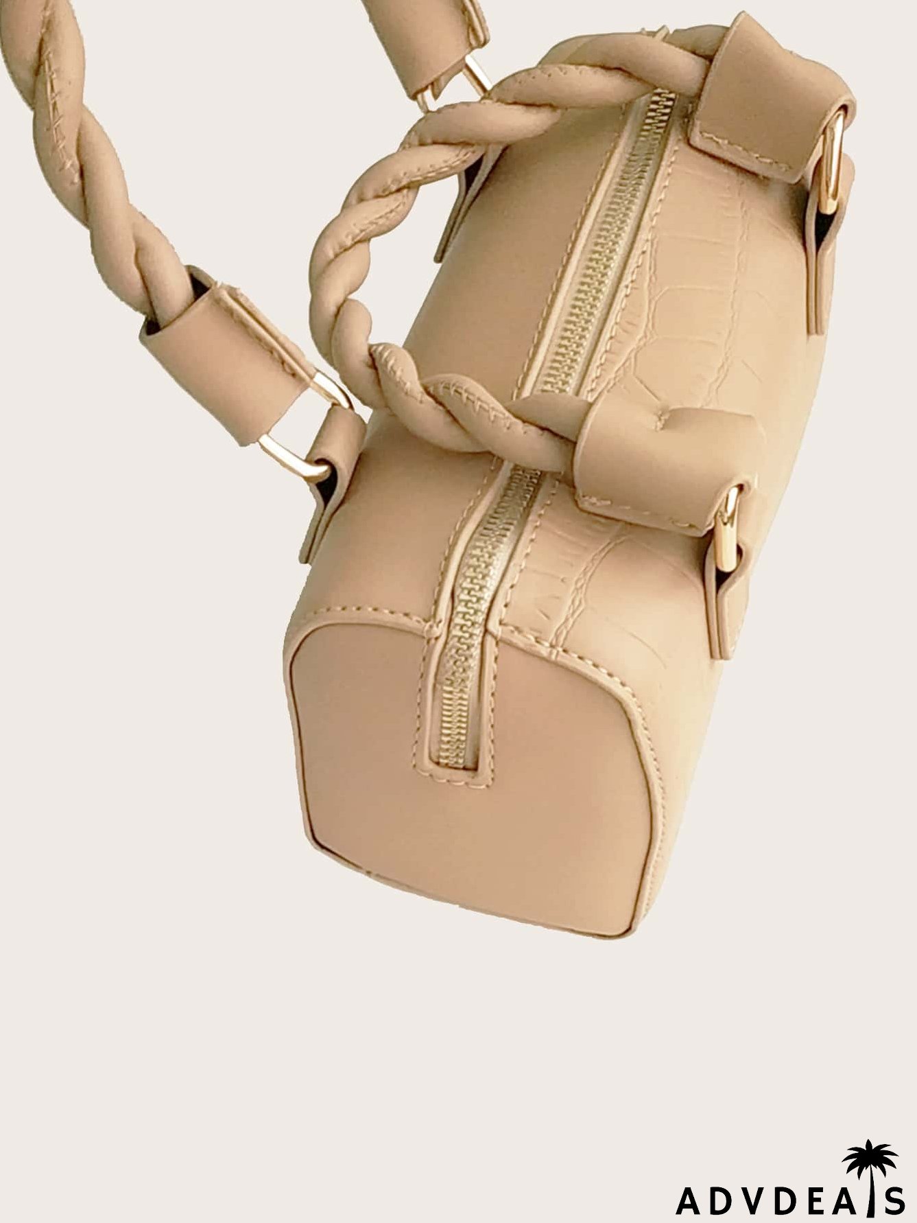 Croc Embossed Satchel Bag