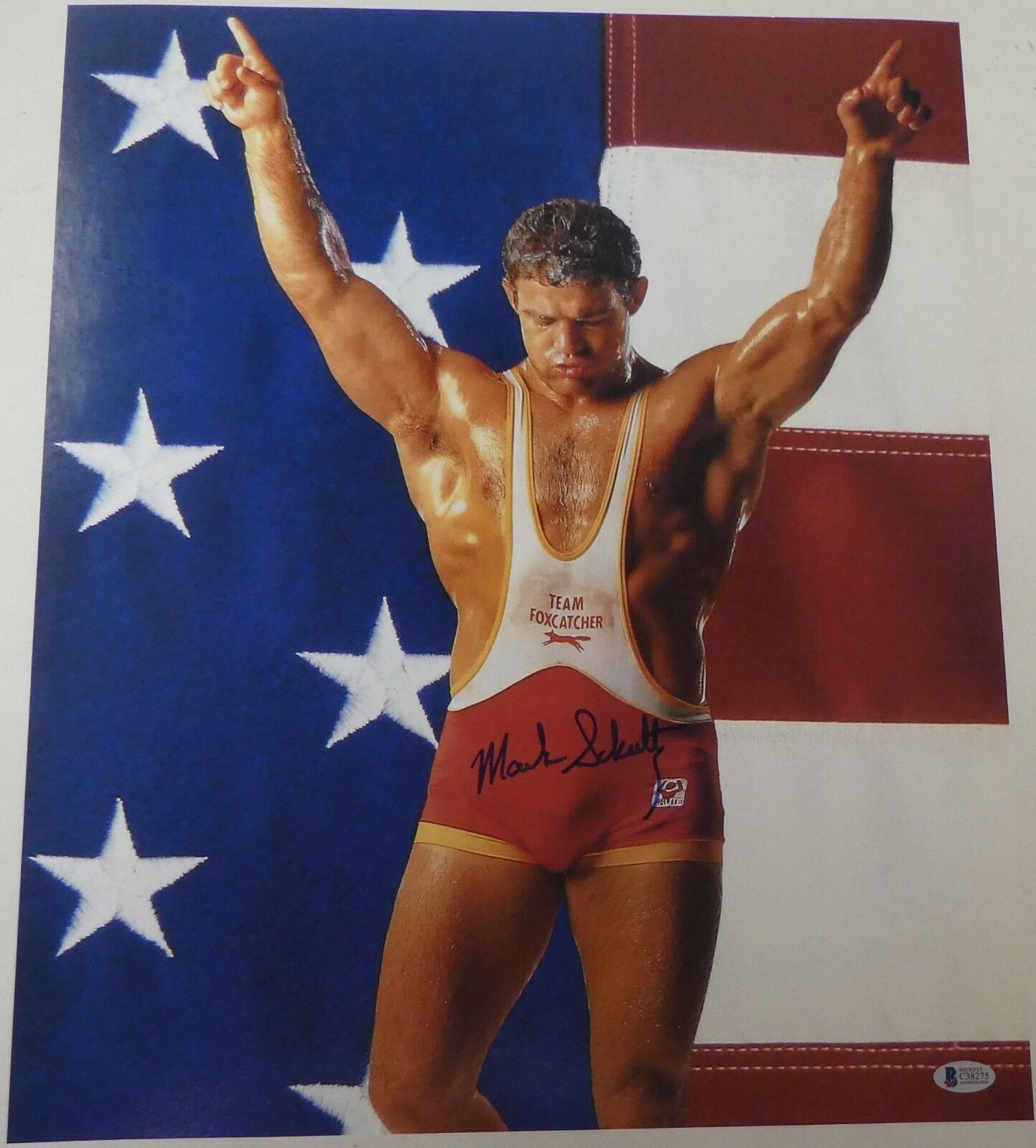 Mark Schultz Signed 16x20 Photo Poster painting BAS COA Foxcatcher Wrestling Picture Autograph 1