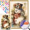 (40*60cm)Snowman - Round AB Drill Diamond Painting