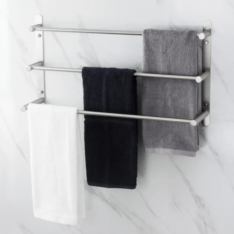 Bath Towel Rack, 304 Stainless Steel Bathroom Storage Organizer Shelf  Rustproof Bathroom Shelves 