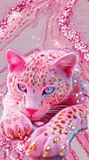 Luxury AB Velvet Diamond Painting Kit - Pink Panther
