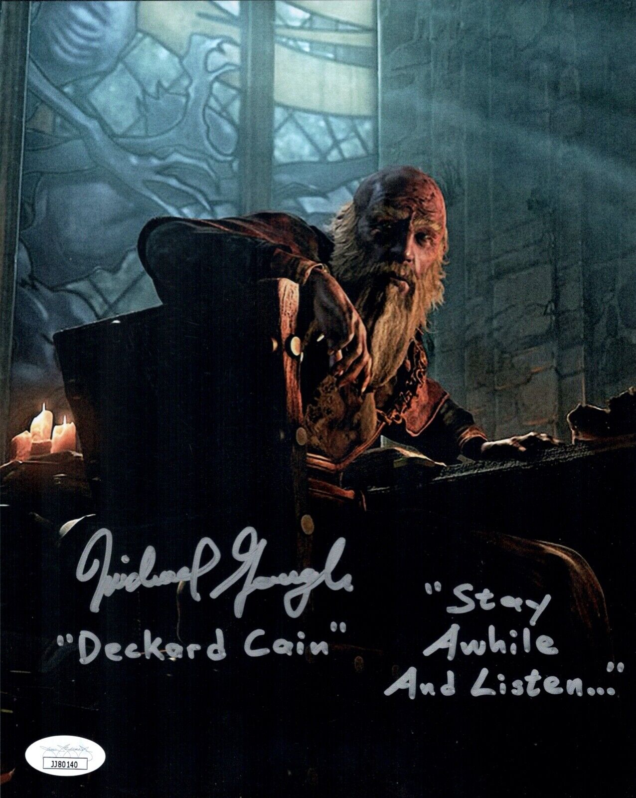 MICHAEL GOUGH Signed 8x10 Photo Poster painting DIABLO DECKARD CAIN Autograph COA JSA Cert