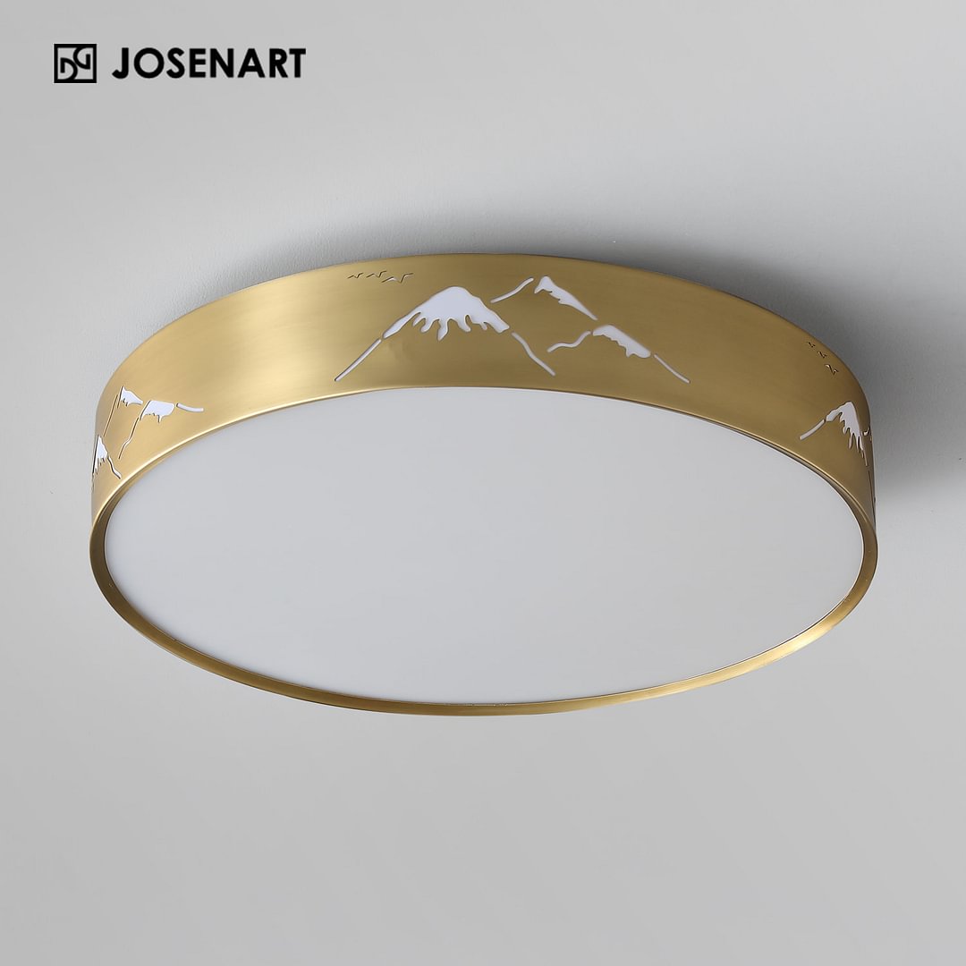 Metal Round Flush Mount Light Fixture JOSENART Josenart