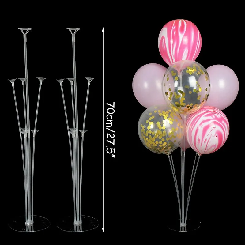 7Tubes Balloons Stand Balloon Holder Column Confetti Balloon Baby Shower Kids Birthday Party Wedding Decoration Supplies