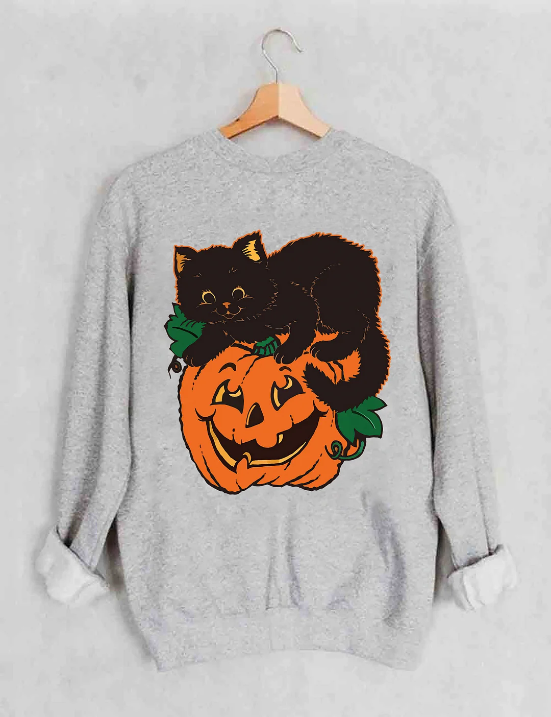 Halloween Pumpkin And Cats Sweatshirt