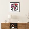Diamond Painting-DIY Crystal Rhinestone Flower Elephant