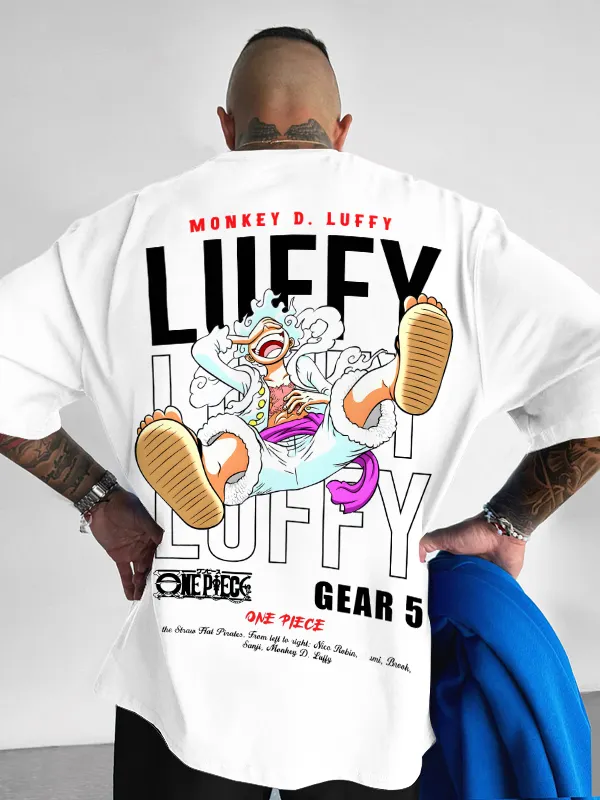 Men's Fitness One Piece Luffy GEAR 5 T-shirt