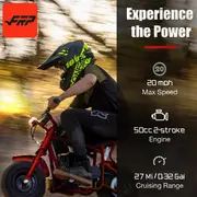 frp db003 50cc 2 冲程迷你越野车迷你自行车汽油动力越野车越野车迷你自行车汽油摩托车 165 磅最高时速 20 英里/小时详情 4