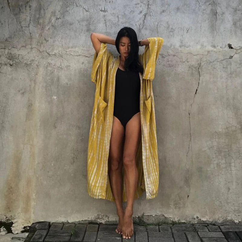 Fitshinling Snake Print Oversize Beach Cover Up Swimwear 2021 Summer Vintage Kimono Bohemian Holiday Long Cardigan Outing New