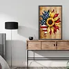 Diamond Painting -DIY Round Drill National Flag Sunflower(40x60cm)