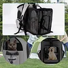 Pet Carrier Backpack, Dog Carrier Backpack, Expandable with Breathable Mesh for Small Dogs Cats Puppies, Pet Backpack Bag for Hiking Travel Camping Outdoor Hold Pets Up to 18 Lbs