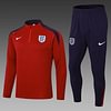 Joyfball 2024/2025 England Half-Pull Training Suit Jujube Red Football Shirt 1:1 Thai Quality