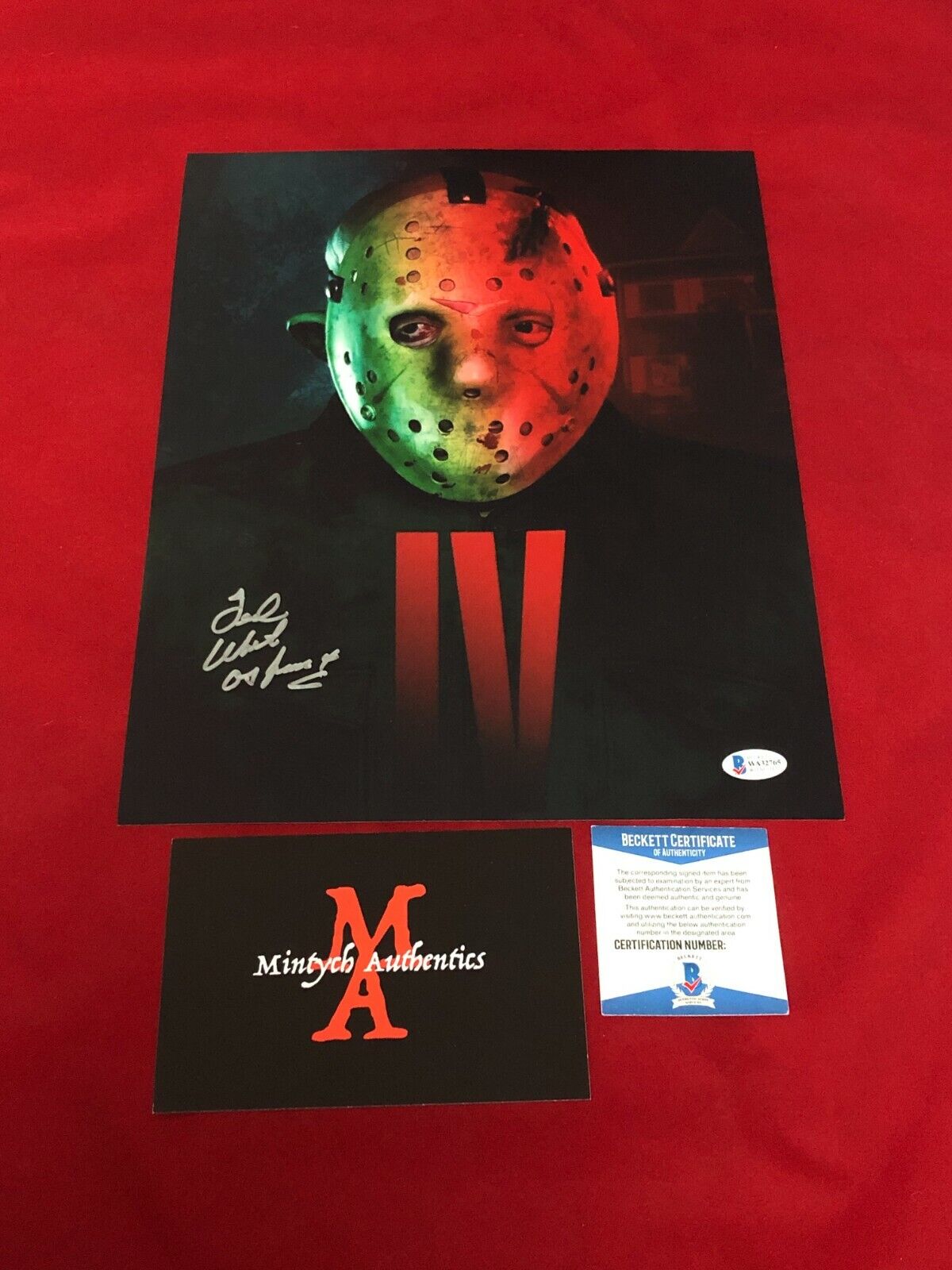 TED WHITE AUTOGRAPHED SIGNED 11x14 Photo Poster painting! JASON! FRIDAY THE 13TH! BECKETT COA!