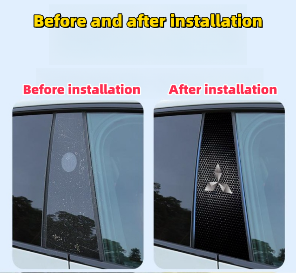 Car Center Column Sticker Personality Creative Decoration Anti-scratch Wear-resistant BC Column Modified Protective Film【one pair】