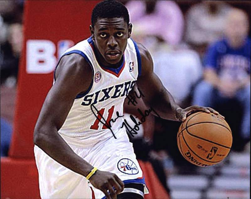 Jrue Holiday signed NBA basketball 8x10 Photo Poster painting W/Certificate Autographed 017