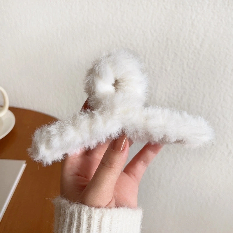 Minimalist Solid Color Arylic Hair Claws 1 Piece