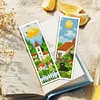 6pcs Pastoral Cat-DIY Stamped Cross Stitch Bookmark 47x28cm (Single-Sided)