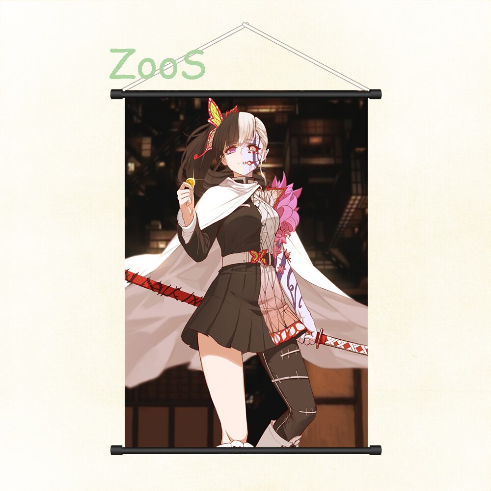 Cotton Tshirt ZOOS Demon Slayer Tsuyuri Kanao Decoration Picture Mural Anime Painting Cartoon Comics Poster Canvas and Wall Prints Decor t -shirt Tee