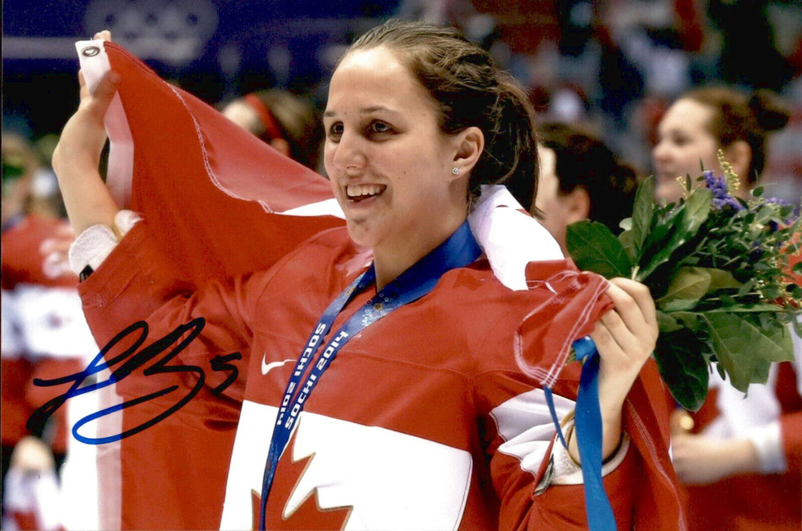 Lauriane Rougeau SIGNED 4x6 Photo Poster painting WOMEN'S HOCKEY / TEAM CANADA #2