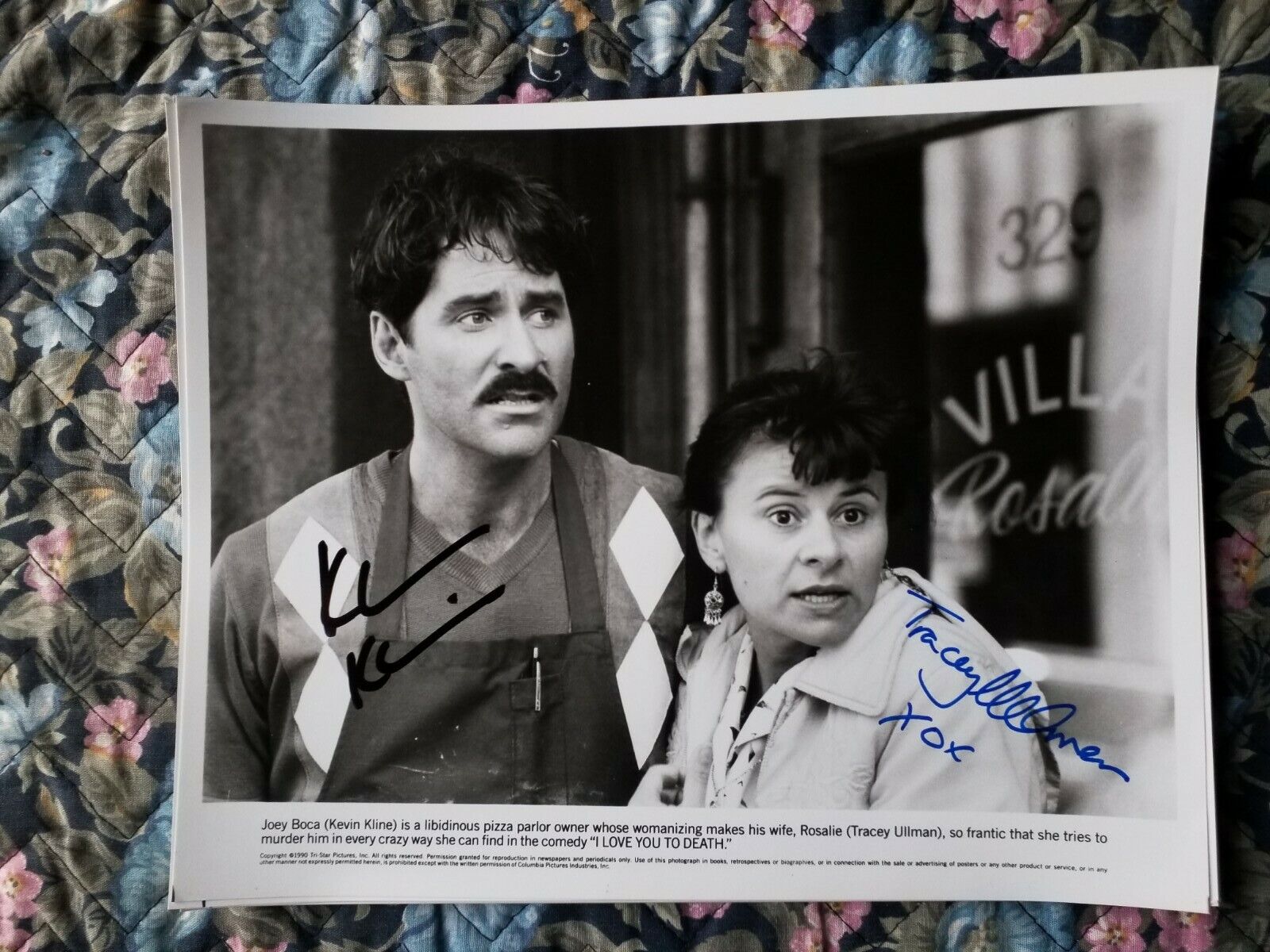 KEVIN KLINE & TRACEY ULLMAN AUTHENTIC SIGNED 8 x 10 AUTOGRAPHED Photo Poster painting