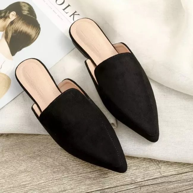 Women's Pointed Sandals With Flat-bottomed Casual Mules
