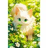 (40*60cm)Cat in Garden - Full Round Drill Diamond Painting