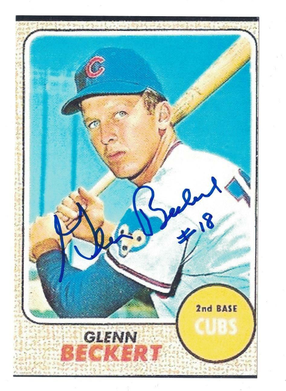 Glenn Beckert Signed Autographed 4x6 Photo Poster painting Chicago Cubs A