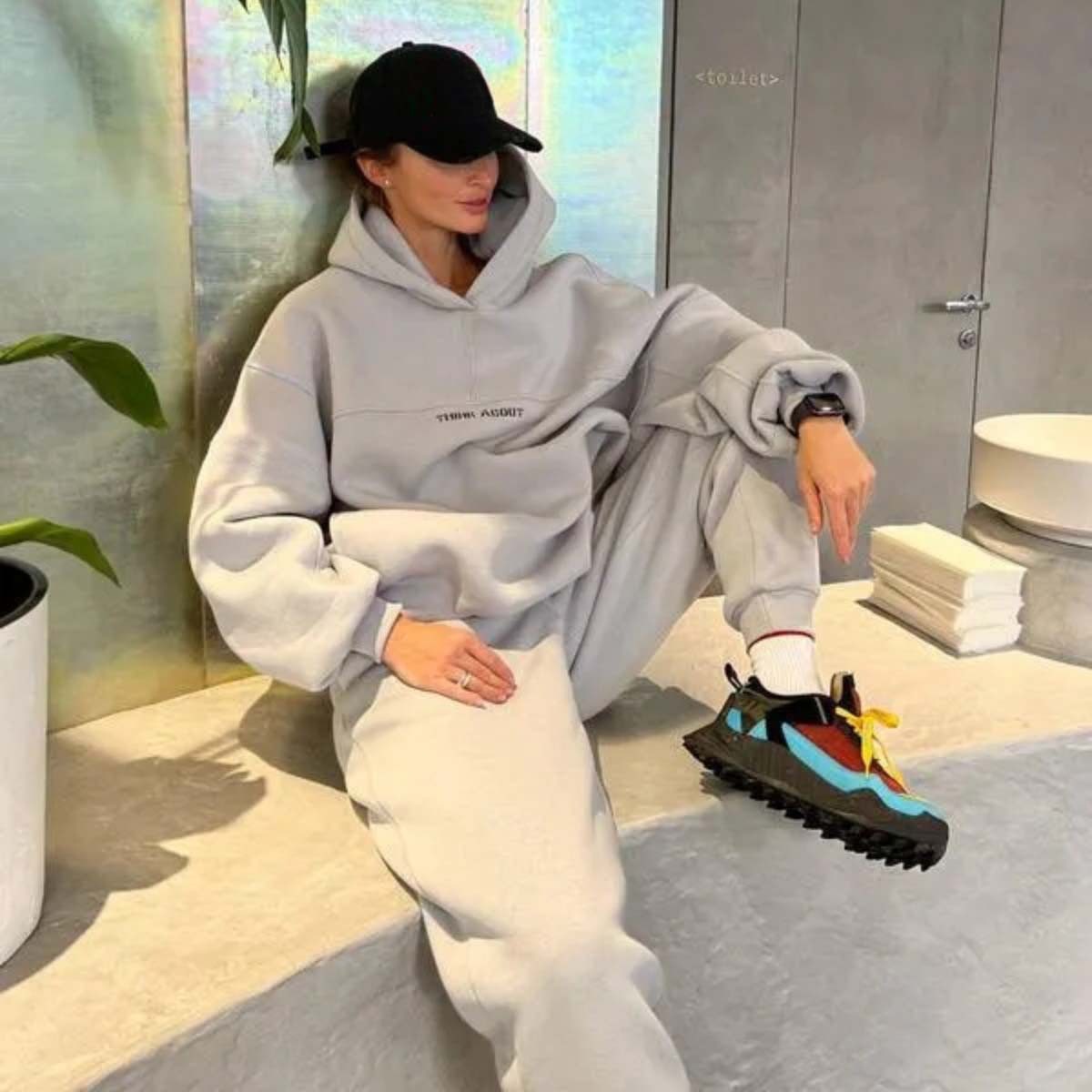 Women's Fashion Hooded Sports Casual Sweatshirt Set
