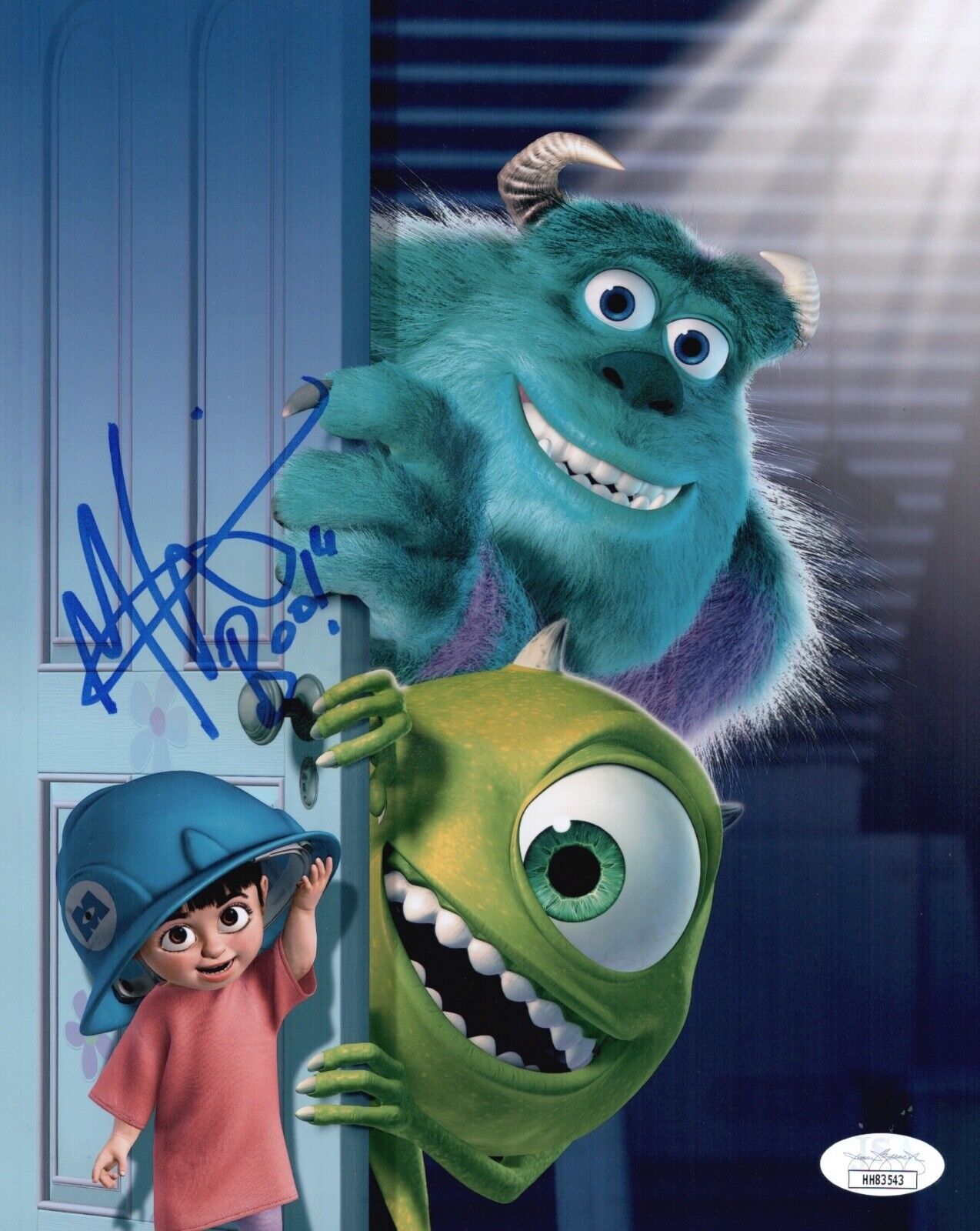 MARY GIBBS Signed MONSTER'S INC BOO 8x10 Photo Poster painting In Person Autograph JSA COA Cert