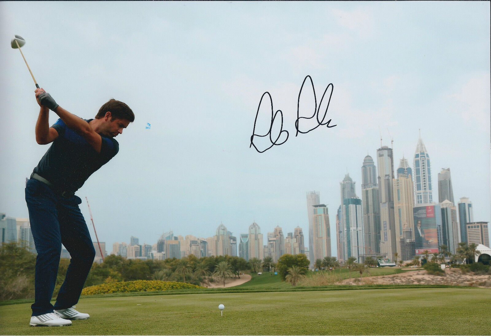 Robert Rock SIGNED Autograph 12x8 Photo Poster painting AFTAL COA Golf UAE Omega Desert Classic