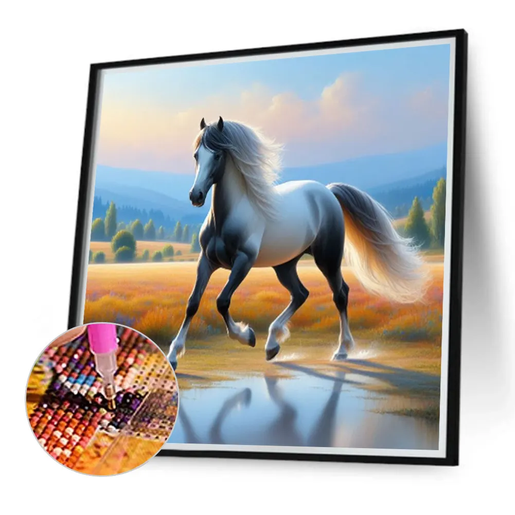 Diamond Painting - Full Round Drill - Horse(Canvas|40*40cm)