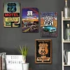 4PCS Route 66 Roadtrip - Metal Tin Signs Set(8*12Inch/12*16Inch) - Garage