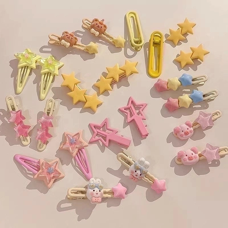 Women’s Cute Clouds Star Plastic Hair Clip