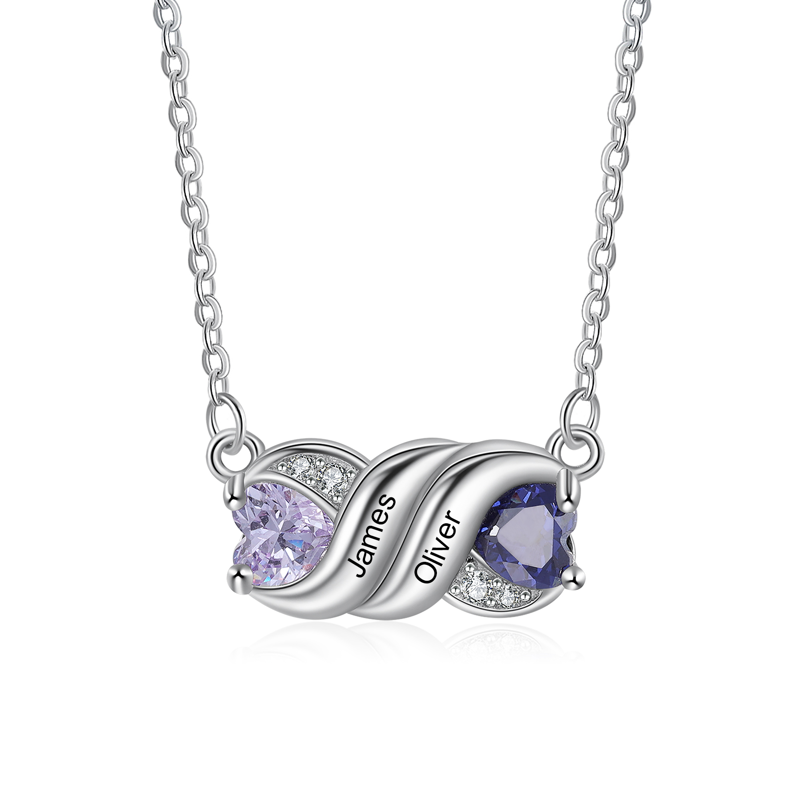 Birthstone Heart Necklace-5