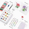 12pcs Flowers 5D DIY Square Drill Diamond Painting Kits for Adults Beginners Home Decor Diamonds Paintings Gem Art 5.91x7.09in