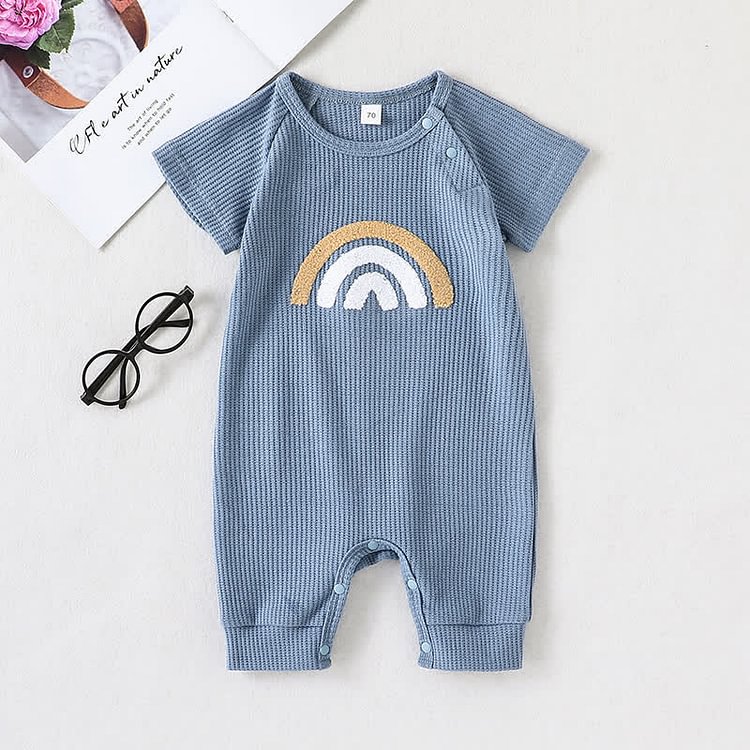 Baby Embroidered Rainbow Casual Romper