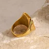 Irregular White Shell Golden Ring