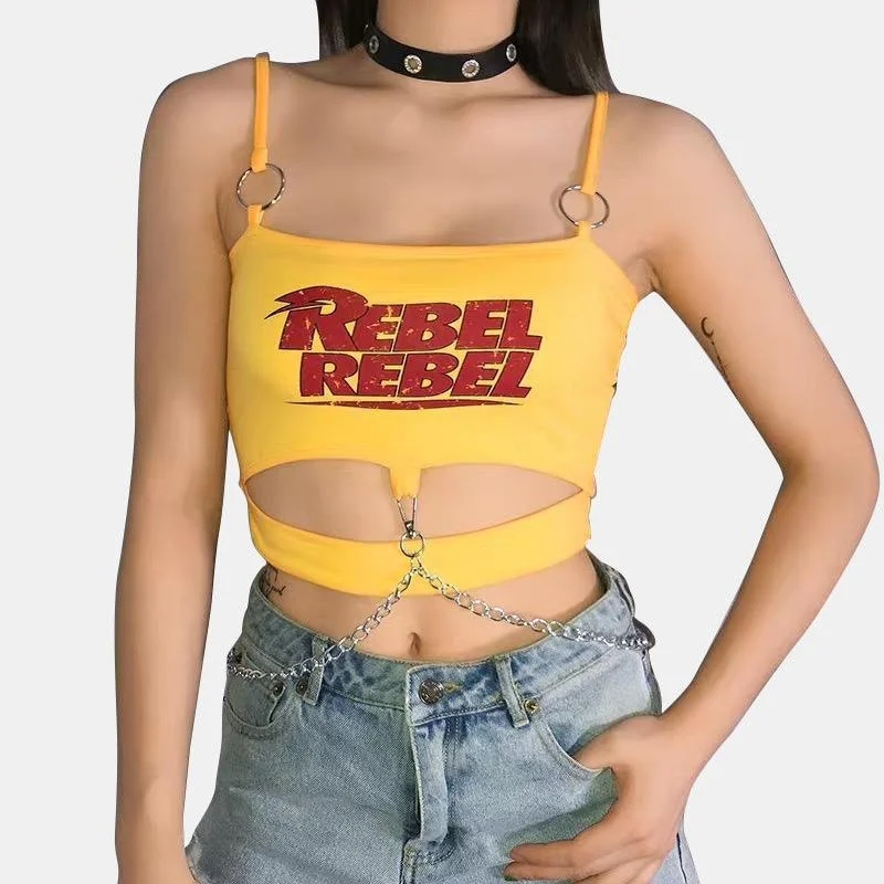 Yellow REBEL Chain Top