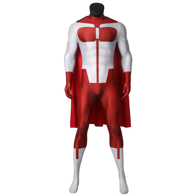 Invincible Season 3 (2025) Omni-Man Nolan White Red Jumpsuit Outfits Cosplay Costume