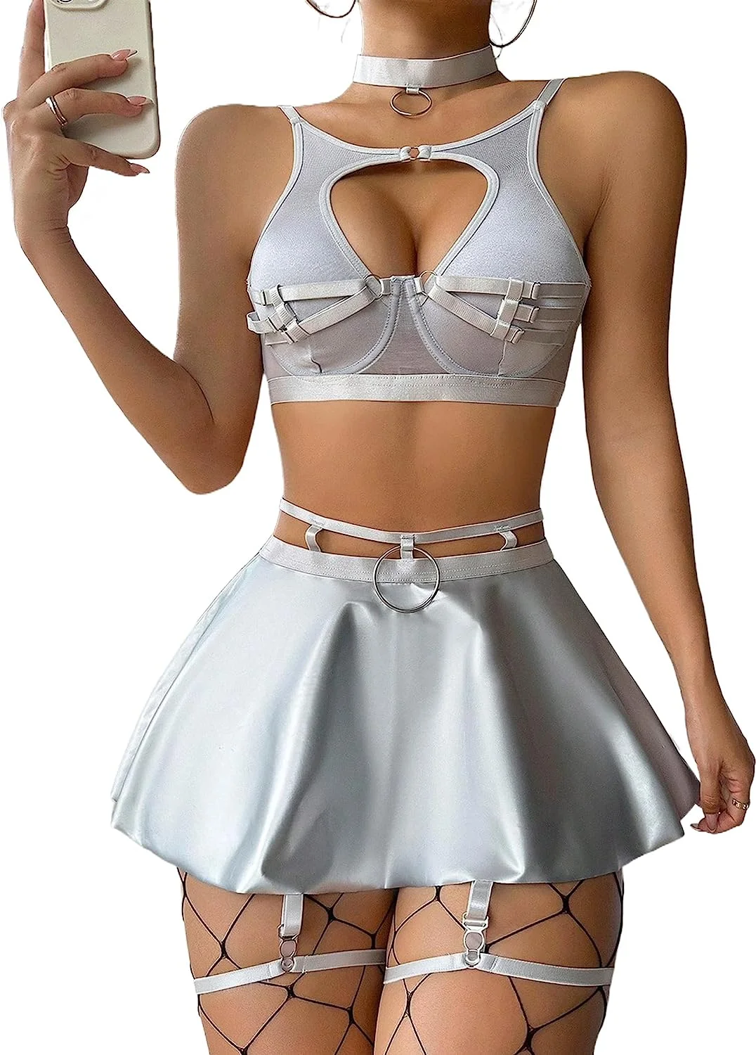 Lingerie for Women Chemise Babydoll Garter Skirt Lingerie Set