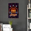 Neon burger - Panneaux en &eacute;tain m&eacute;tallique(20*30cm/30*40cm)