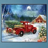 Red Christmas Truck-Full Round Diamond Painting 50*60CM