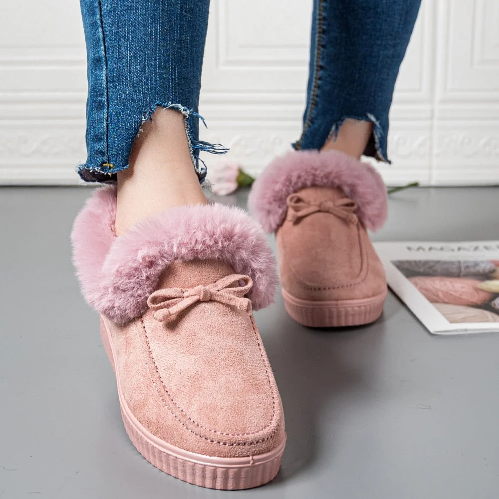 2021 Winter Women boots Fashion Snow Boots Women Casual  Ankle Boot Warm Platform Cotton Shoes Slip on Ladies Flat Short Boots