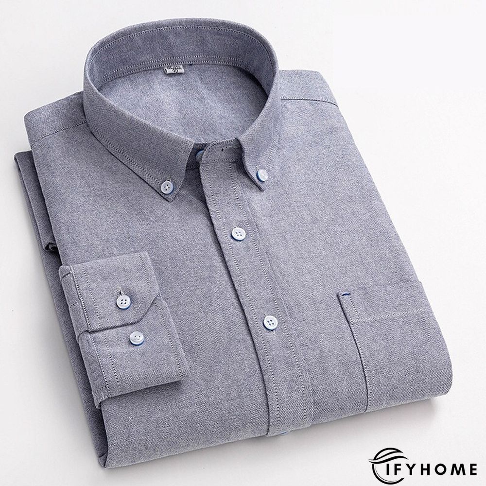 Men's Denim Shirt Turndown Spring &  Fall Long Sleeve A B C Plaid / Striped / Chevron / Round Daily Wear Clothing Apparel Print | IFYHOME