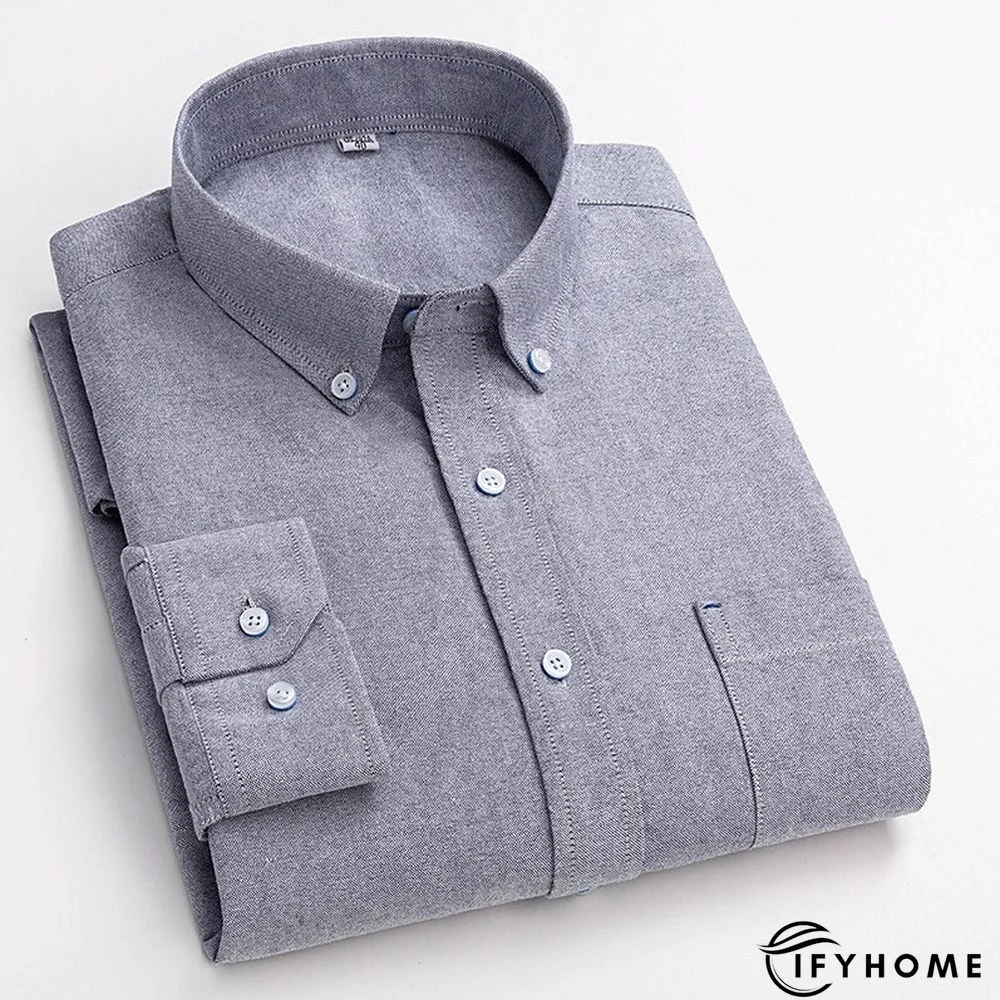 Men's Denim Shirt Turndown Spring &  Fall Long Sleeve A B C Plaid / Striped / Chevron / Round Daily Wear Clothing Apparel Print | IFYHOME