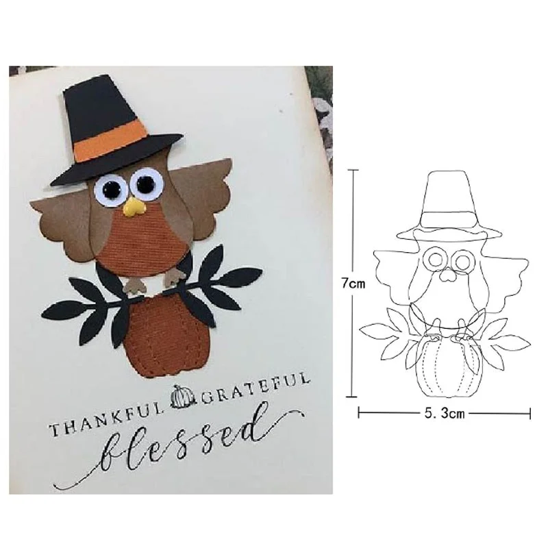 Fox Bear Owl Craft Dies Metal Cutting Dies Cut Die Mold Cat Catching Butterfly Scrapbooking Dies Paper Knife Mould Blade Punch