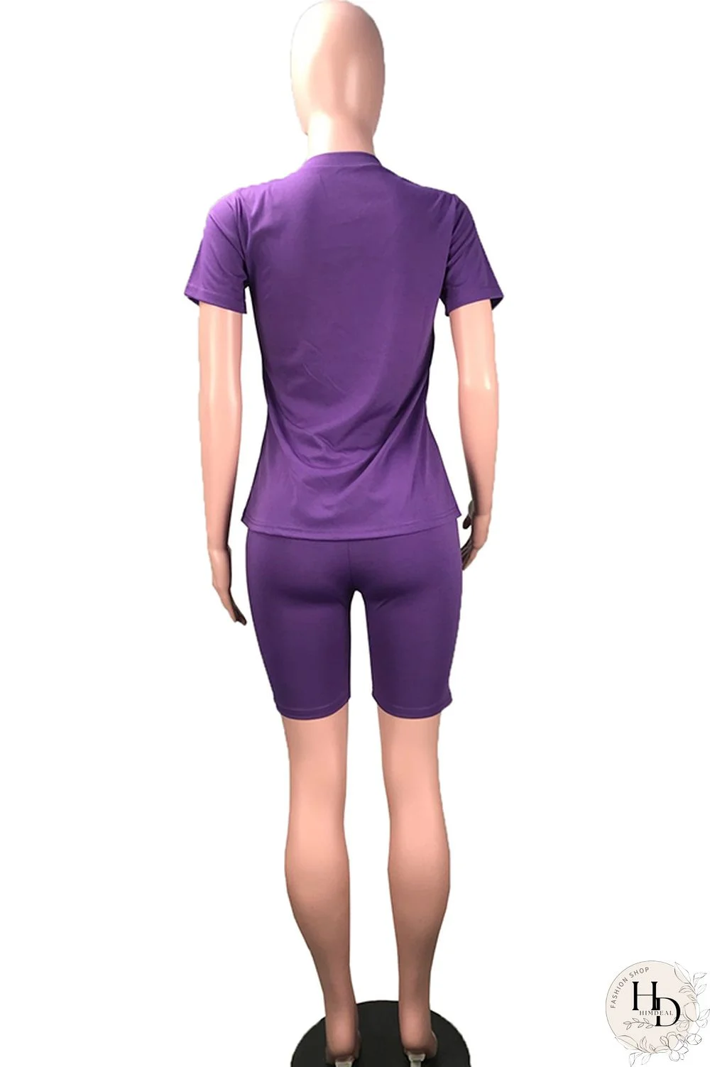 Yellow knit Casual Patchwork Two Piece Suits Solid pencil Short Sleeve