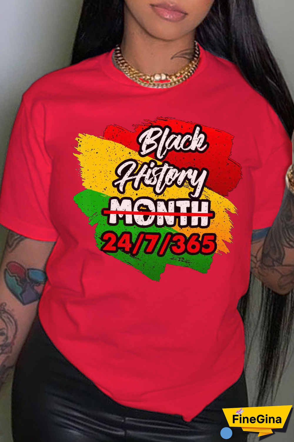 Red Daily Vintage Print Patchwork O Neck T-Shirts