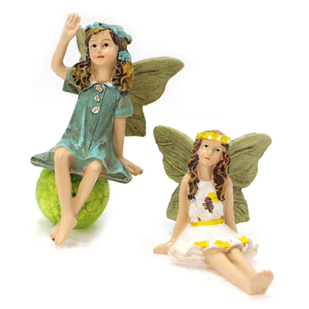 Mini Fairy Figurines Elf Set Resin Miniatures Garden Landscape Decoration