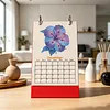 2027 New DIY Diamond Painting Flower Desk Calendar Set 12-Month Flip Calendar Design Monthly Planner Office Desktop Decor
